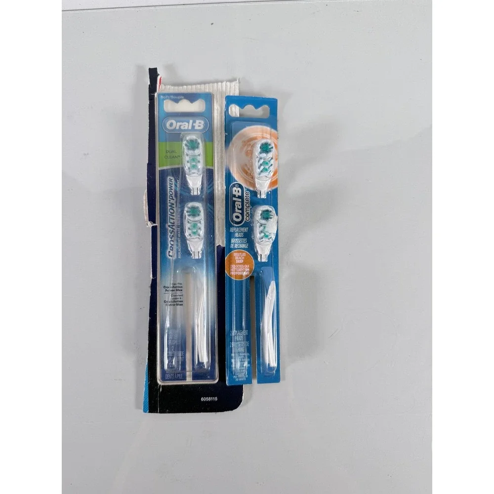 2 x Oral-B Complete Dual Clean Power‎ Replacement Brush Heads 2 Count each